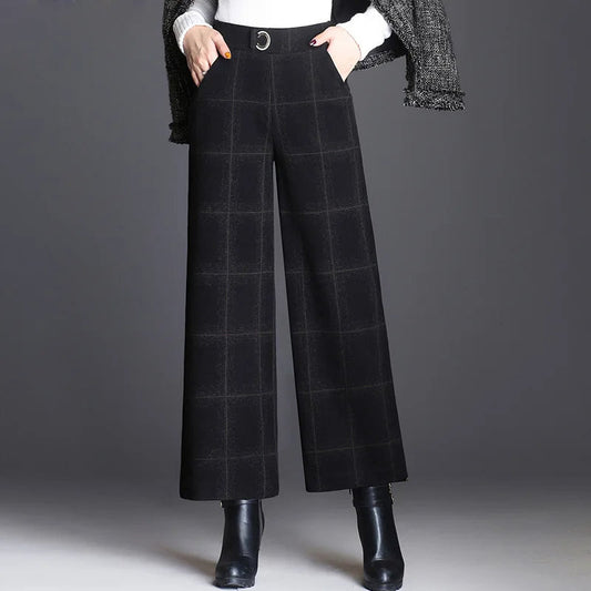 Camryn | Women’s Plaid Wide-Leg Trousers