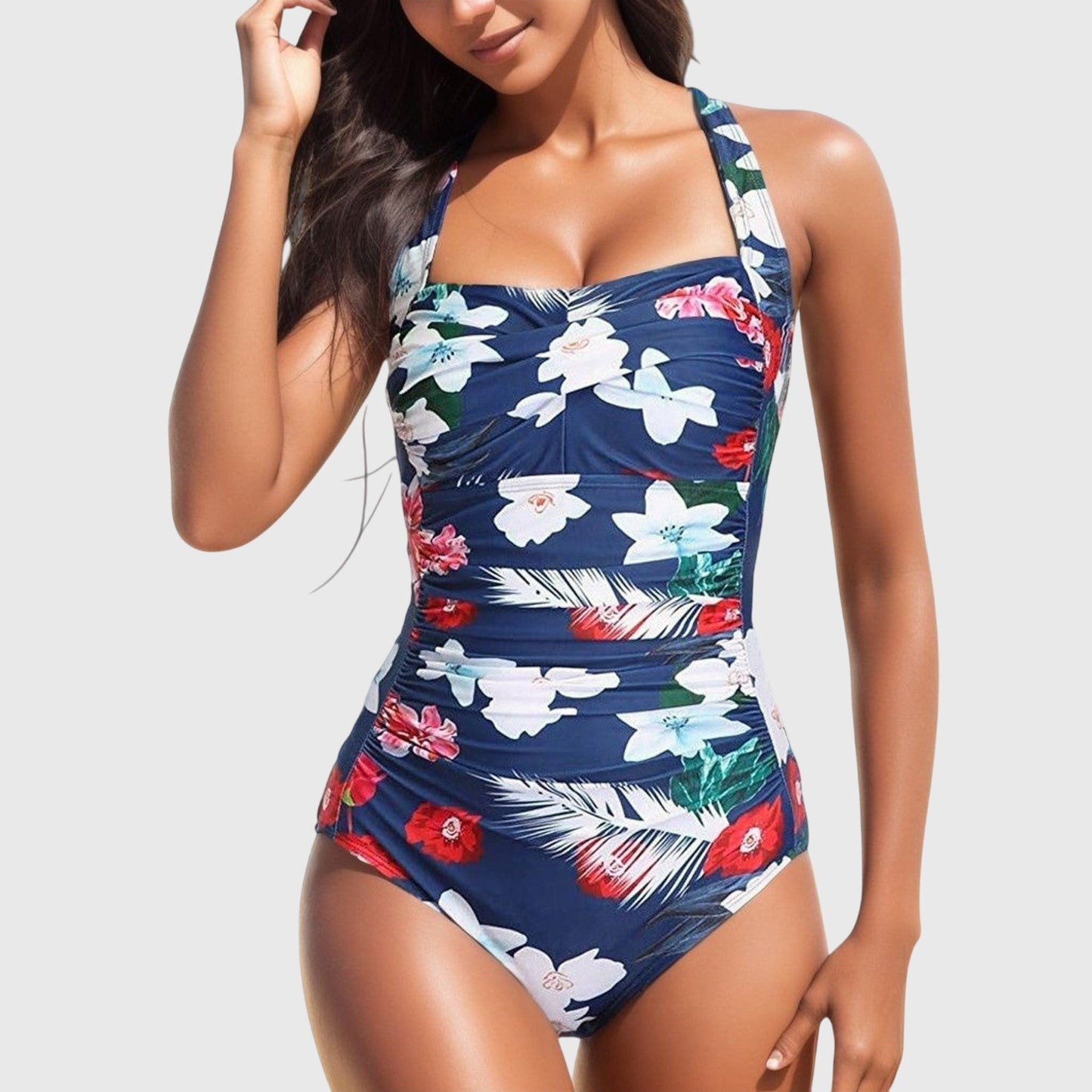 Zinnara | Women’s Floral Print One Piece Swimsuit