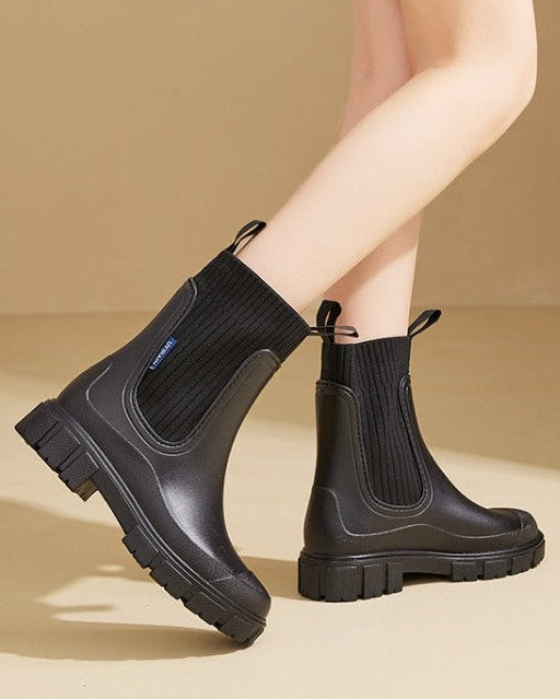 Marlette | Women’s Ribbed Mid-Calf Pull-On Boots