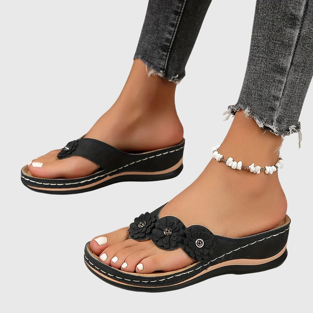 Delphina | Women’s Orthopedic Wedge Flip Flops