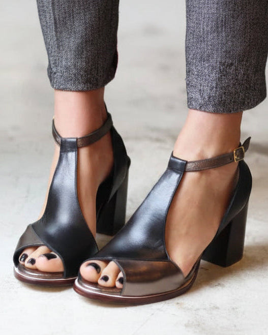 Celine | Women’s Modern Mesh Panel Block Heels