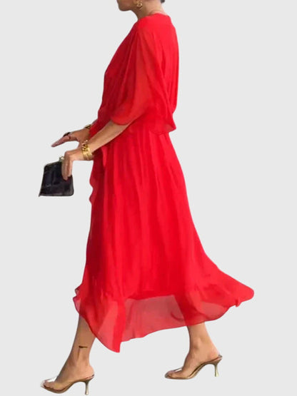 Cambria | Women’s Elegant Tie Waist Maxi Dress