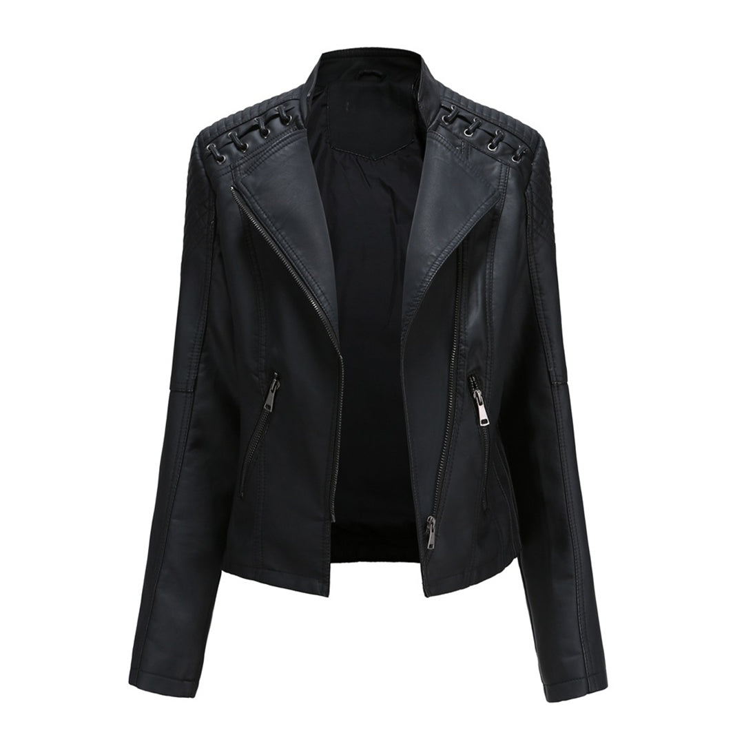Quinn | Women’s Zip-Front Leather Jacket