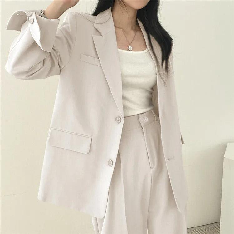 Khaye | Women’s Tailored Suit Set with Long Blazer