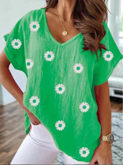 Lydia | Women’s Casual V-Neck Blouse with Floral Print