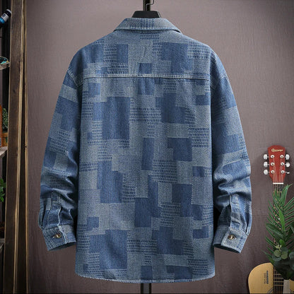 Preston | Men’s Patterned Denim Cadigan