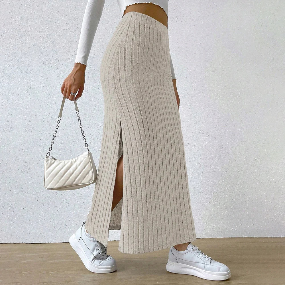 Estelle | Women’s Textured Knit Maxi Skirt
