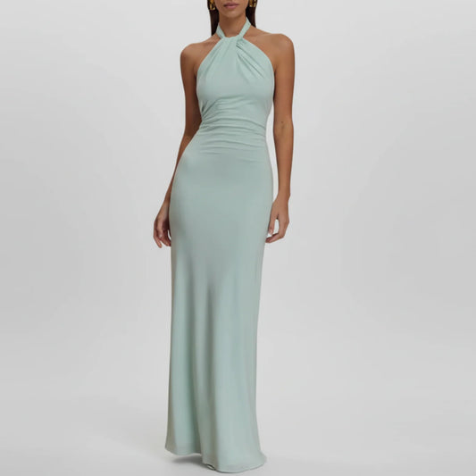 Lennox | Women’s Sophisticated Halter Neck Maxi Dress