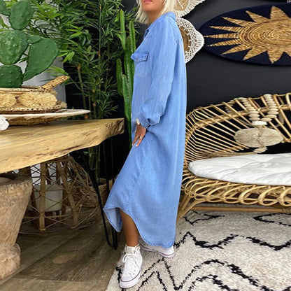 Daphne | Women’s Long Sleeve Denim Dress