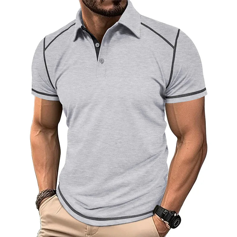 Damon | Men’s Color Block Polo Shirt with Classic Fit