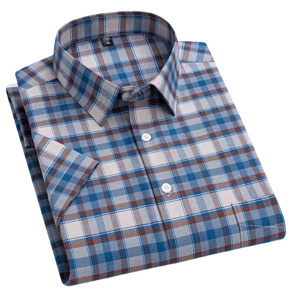Stellan | Men’s Striped Short Sleeve Button Up Shirt