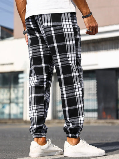 Grayson | Men’s Plaid Tapered Casual Trousers