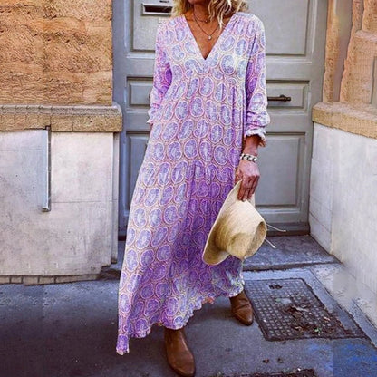 Joy | Women’s Geometric Maxi Dress with Flowing Silhouette