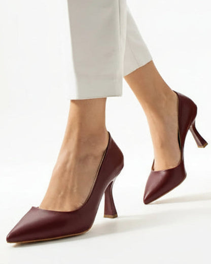 Velmira | Women’s Pointed Toe Kitten Heel Pumps