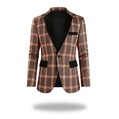 Huxley | Men’s Modern Plaid Tailored Blazer