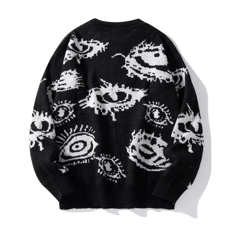 Caleb | Men’s Graphic Eye Knit Spring Sweater