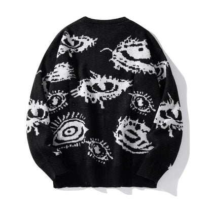 Caleb | Men’s Graphic Eye Knit Spring Sweater