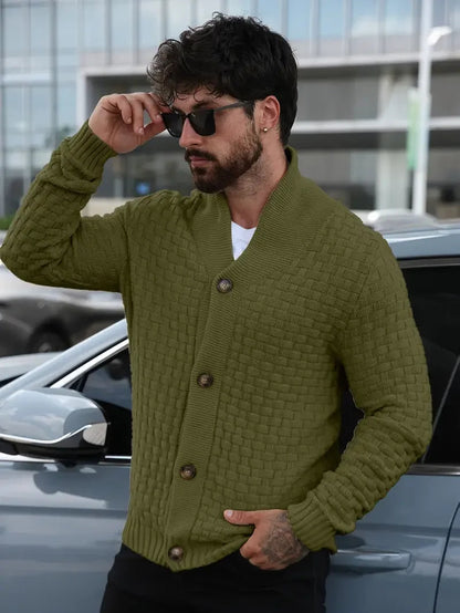 Wyatt | Men’s Weave Knit Cardigan