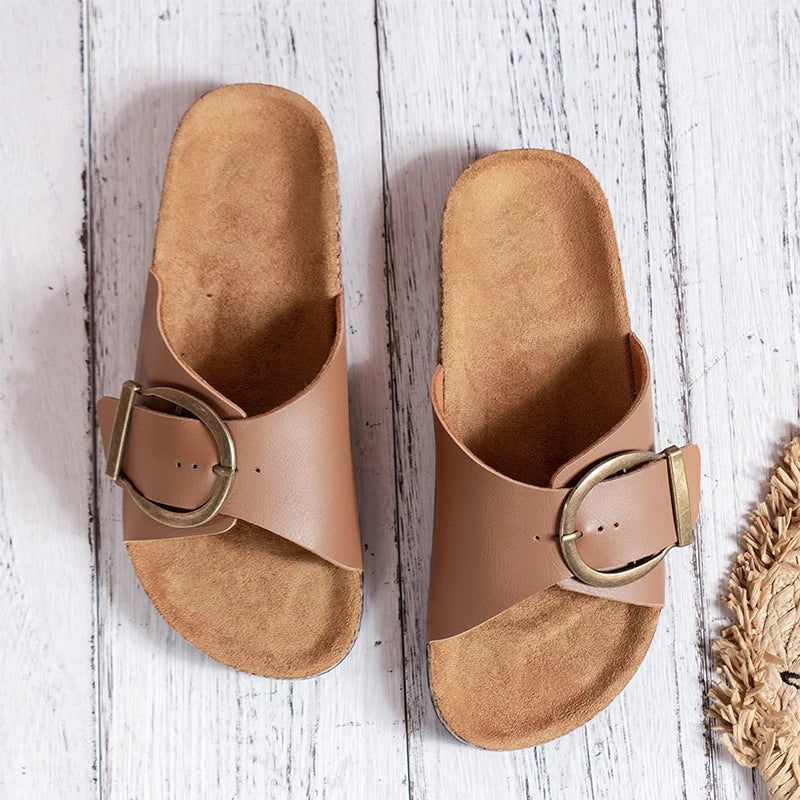 Rowena | Women’s Buckle Slide Sandals