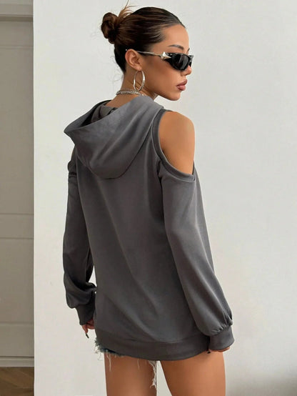 Riley | Women’s Off-Shoulder Hooded Sweatshirt