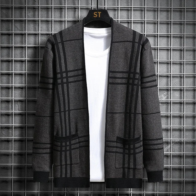 Calder | Men’s Plaid Knit Cardigan
