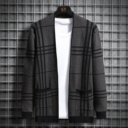 Calder | Men’s Plaid Knit Cardigan