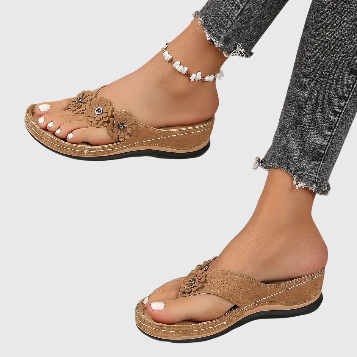 Delphina | Women’s Orthopedic Wedge Flip Flops