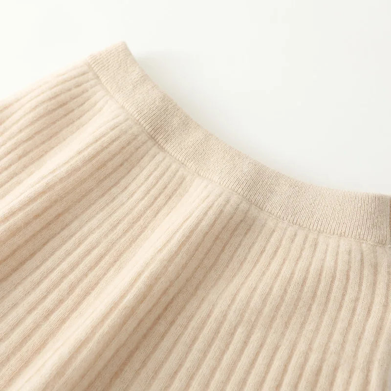 Phoebe | Women’s Merino Wool Ribbed Skirt