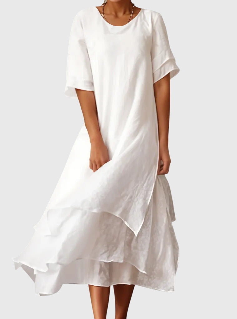 Rae | Women’s Elegant Layered Midi Dress