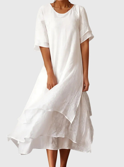 Rae | Women’s Elegant Layered Midi Dress