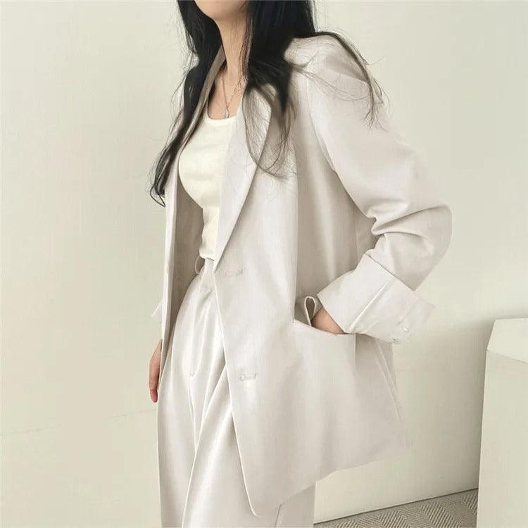 Khaye | Women’s Tailored Suit Set with Long Blazer