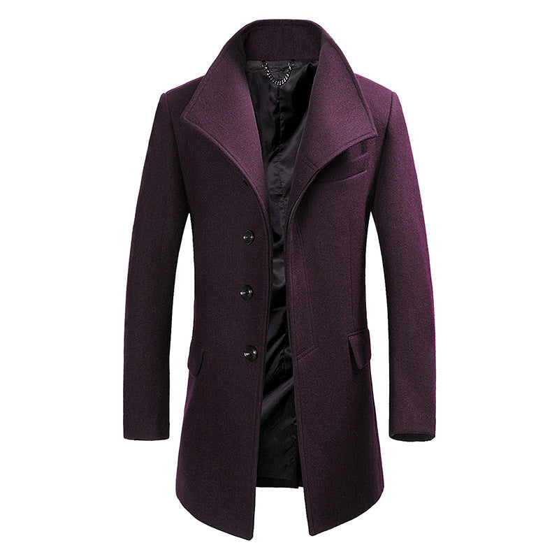 Adrian | Men’s Classic Wool Trench Coat with Timeless Tailored Winter Design