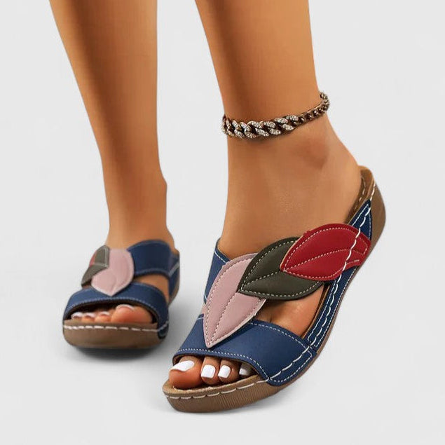 Jolie | Women’s Orthopedic Colorblock Slide Sandals