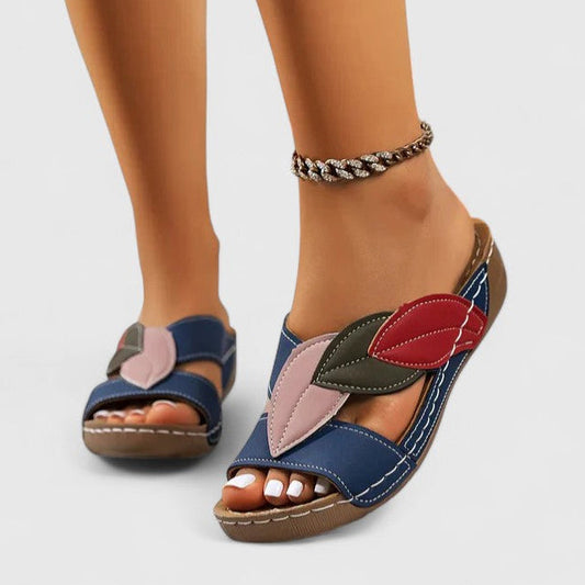 Jolie | Women’s Orthopedic Colorblock Slide Sandals