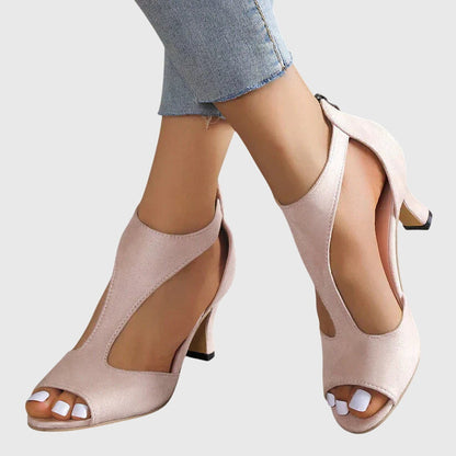 Avelora | Women’s Spring Cutout Open Toe Heels