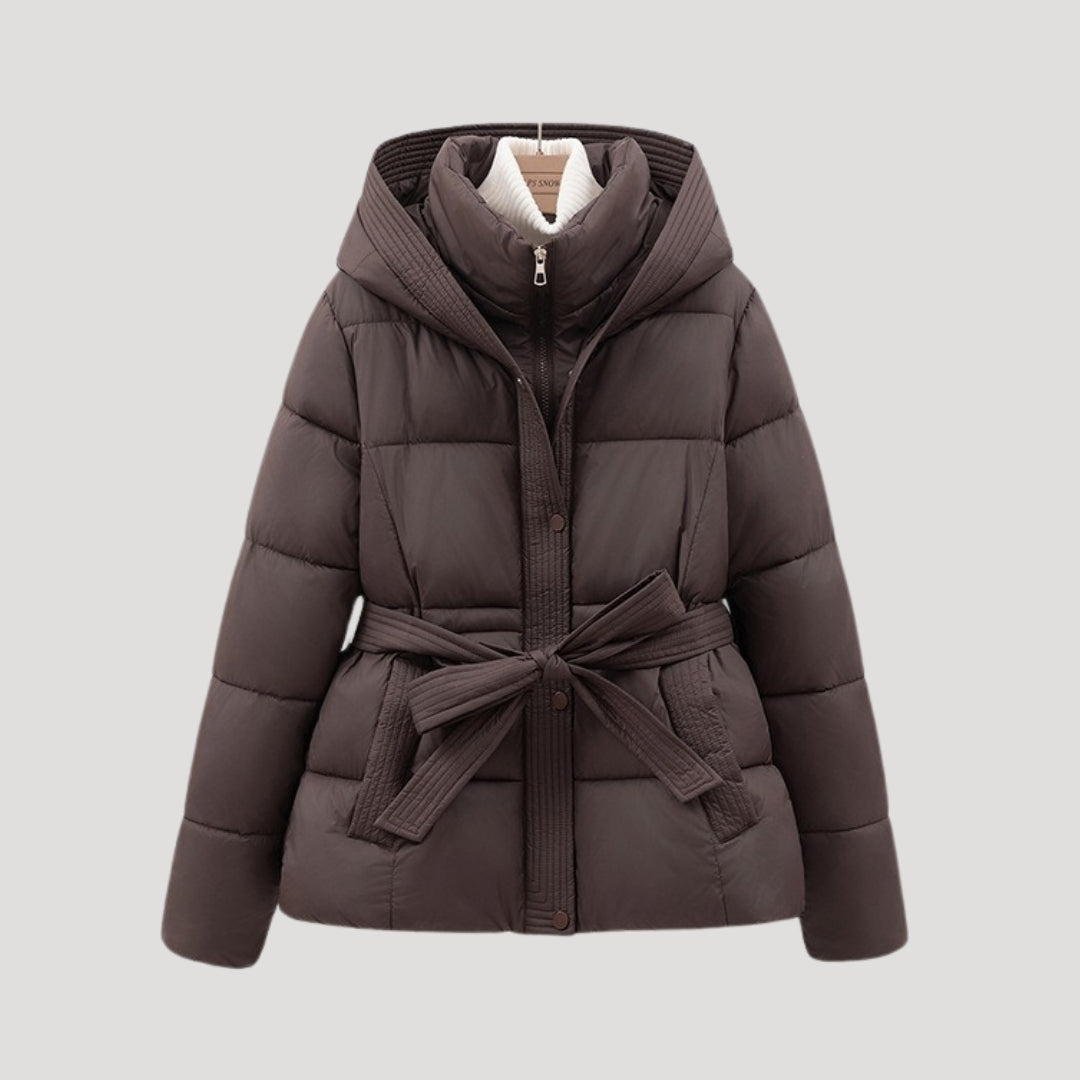 Seralyne | Women’s Hooded Belted Winter Puffer Jacket