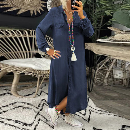 Daphne | Women’s Long Sleeve Denim Dress