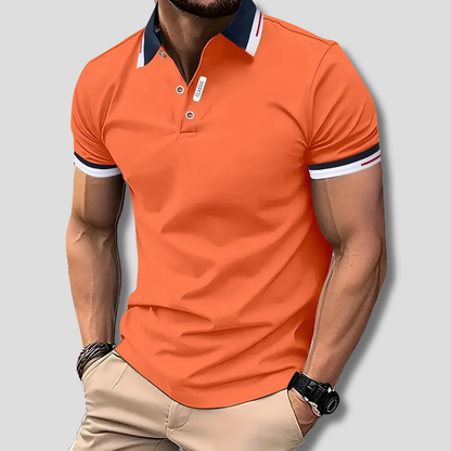 Chase | Men’s Polo Shirt with Modern Slim Fit and Collar Detail