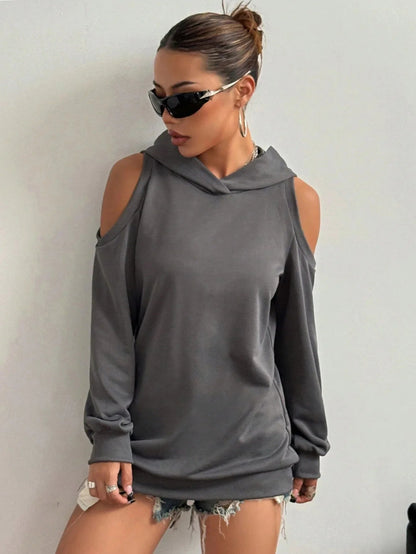 Riley | Women’s Off-Shoulder Hooded Sweatshirt