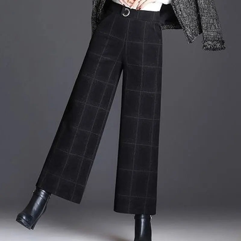 Camryn | Women’s Plaid Wide-Leg Trousers