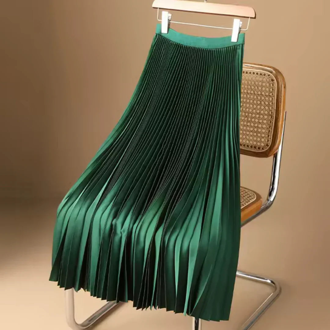 Layla | Women’s Pleated Midi Skirt with Flowing Elegant Silhouette