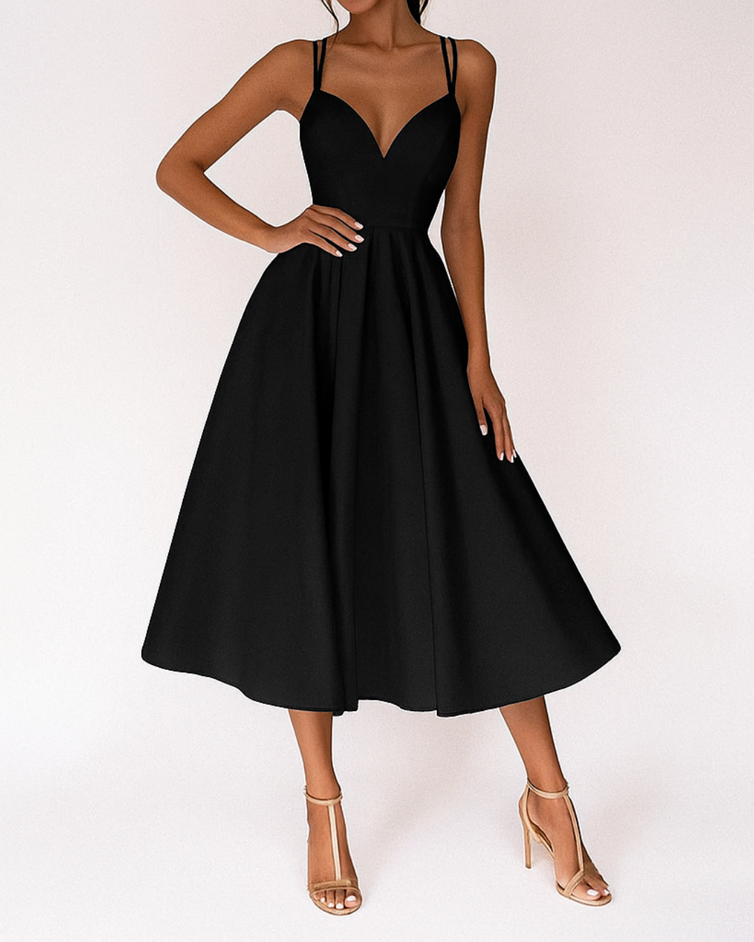 Lilliana | Women’s Wedding Guest Strappy Midi Dress