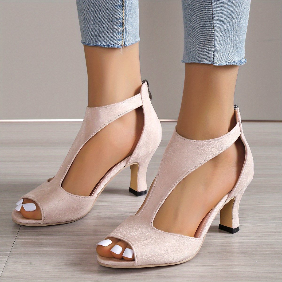 Avelora | Women’s Spring Cutout Open Toe Heels