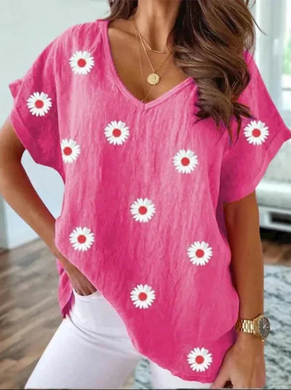 Lydia | Women’s Casual V-Neck Blouse with Floral Print