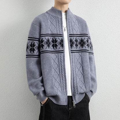 Anderson | Men’s Nordic Knit Zip-Up Winter Cardigan