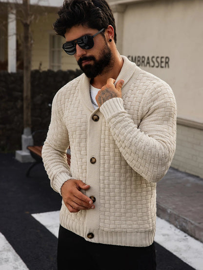 Wyatt | Men’s Weave Knit Cardigan