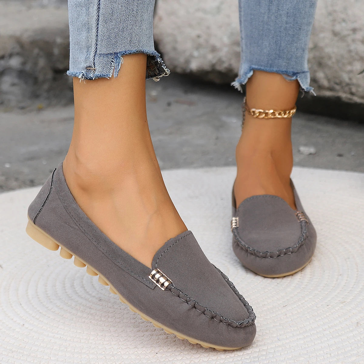 Talia | Women’s Denim Slip-On Flats