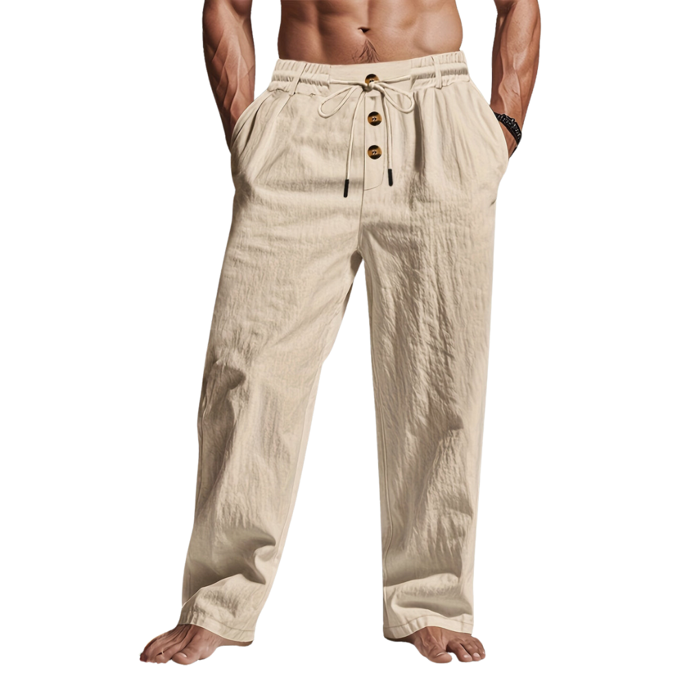 Ashton | Men’s Lightweight Drawstring Linen Trousers