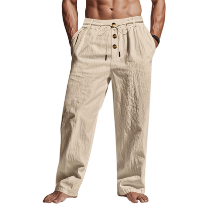 Ashton | Men’s Lightweight Drawstring Linen Trousers