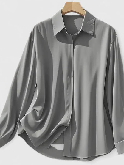 Celeste | Women’s Elegant Satin Long Sleeve Blouse
